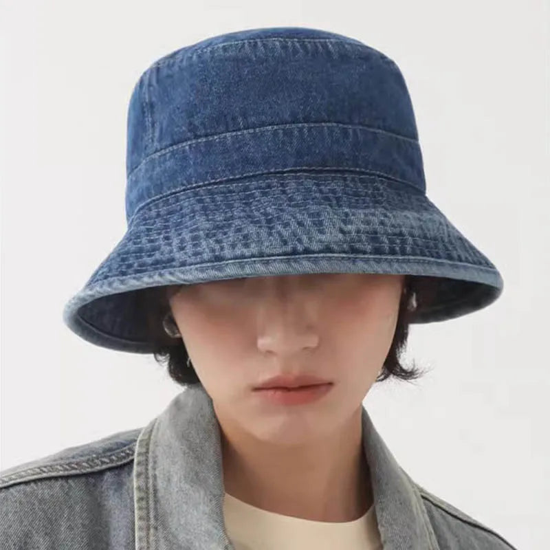 Denim Bucket Hat Unisex Casual Outdoor Style AP00233