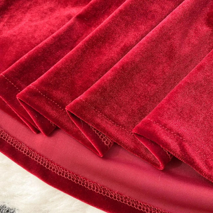 Elegant Velvet Sleeveless Party Dress With Simple Fashion Pearl Detail AP00207