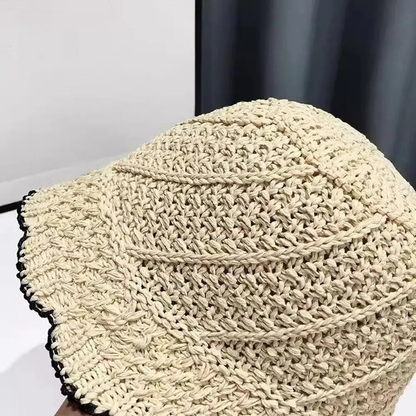 Handmade Black Crochet Bucket Hat For Women AP00234