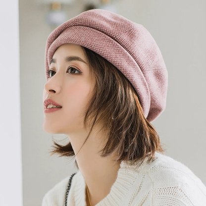 Classic Houndstooth Women French Beret Hat AP00225