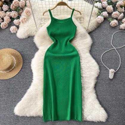 Simple Spaghetti Strap Dress AP0006