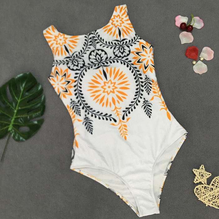 New  Fashion Vintage Printed Bikini One-piece for Women AP000111