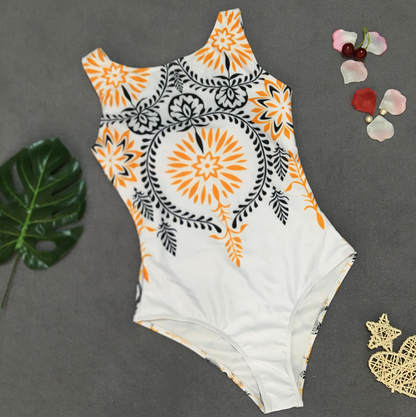 New  Fashion Vintage Printed Bikini One-piece for Women AP000111