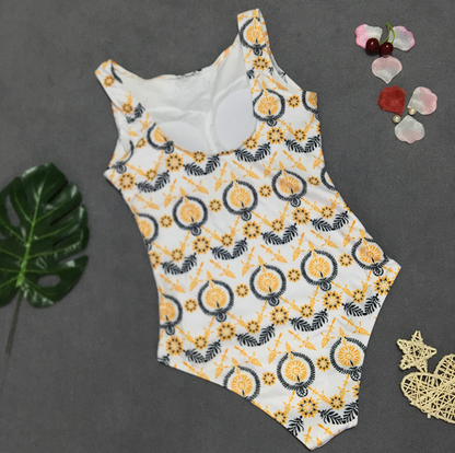 New  Fashion Vintage Printed Bikini One-piece for Women AP000111