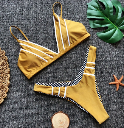 New Simple Triangle Bikini Fashion Sexy Lace-up Swimsuit AP000120