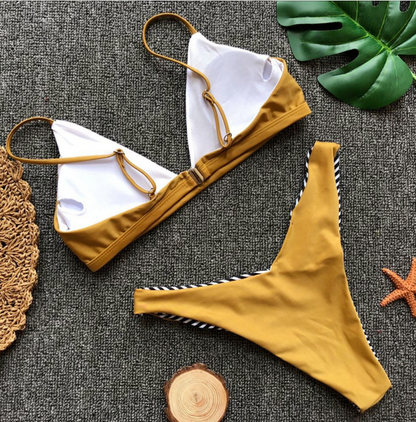 New Simple Triangle Bikini Fashion Sexy Lace-up Swimsuit AP000120