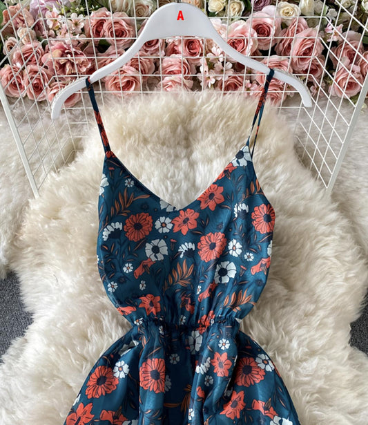 Cute New Fashion A Line Floral Dress AP00075