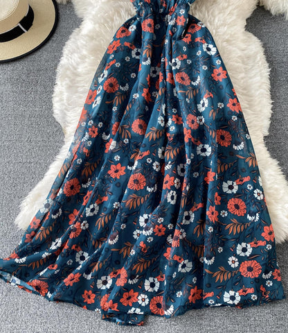 Cute New Fashion A Line Floral Dress AP00075