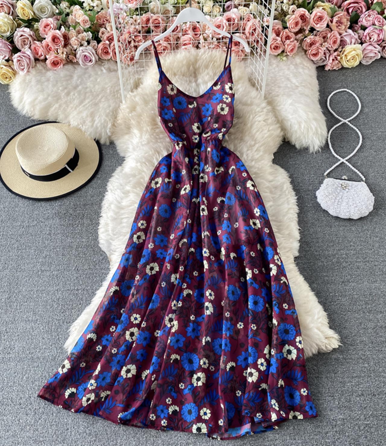 Cute New Fashion A Line Floral Dress AP00075