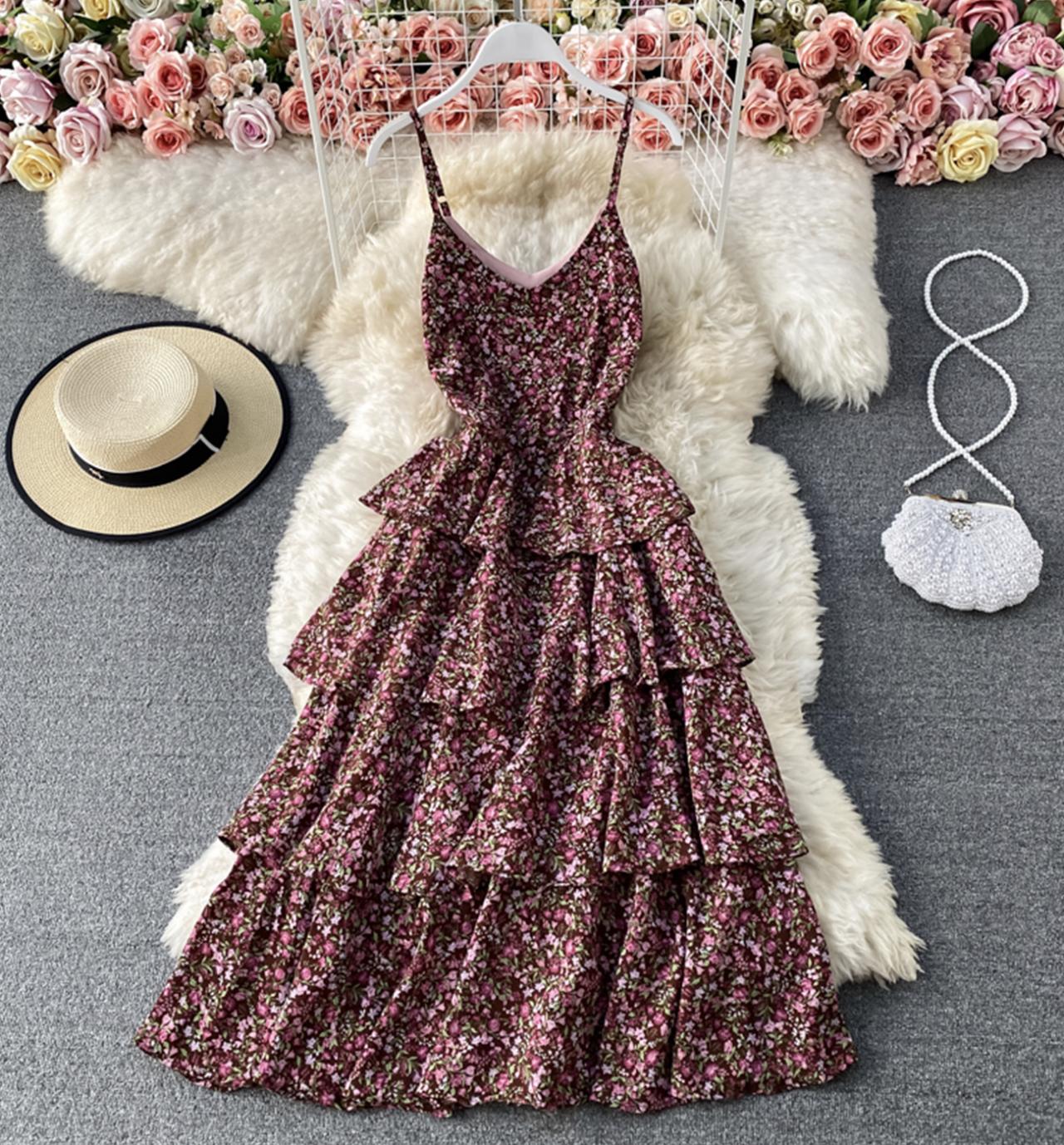 New Fashion Cute A Line Floral Dress AP00074
