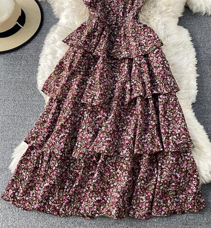 New Fashion Cute A Line Floral Dress AP00074