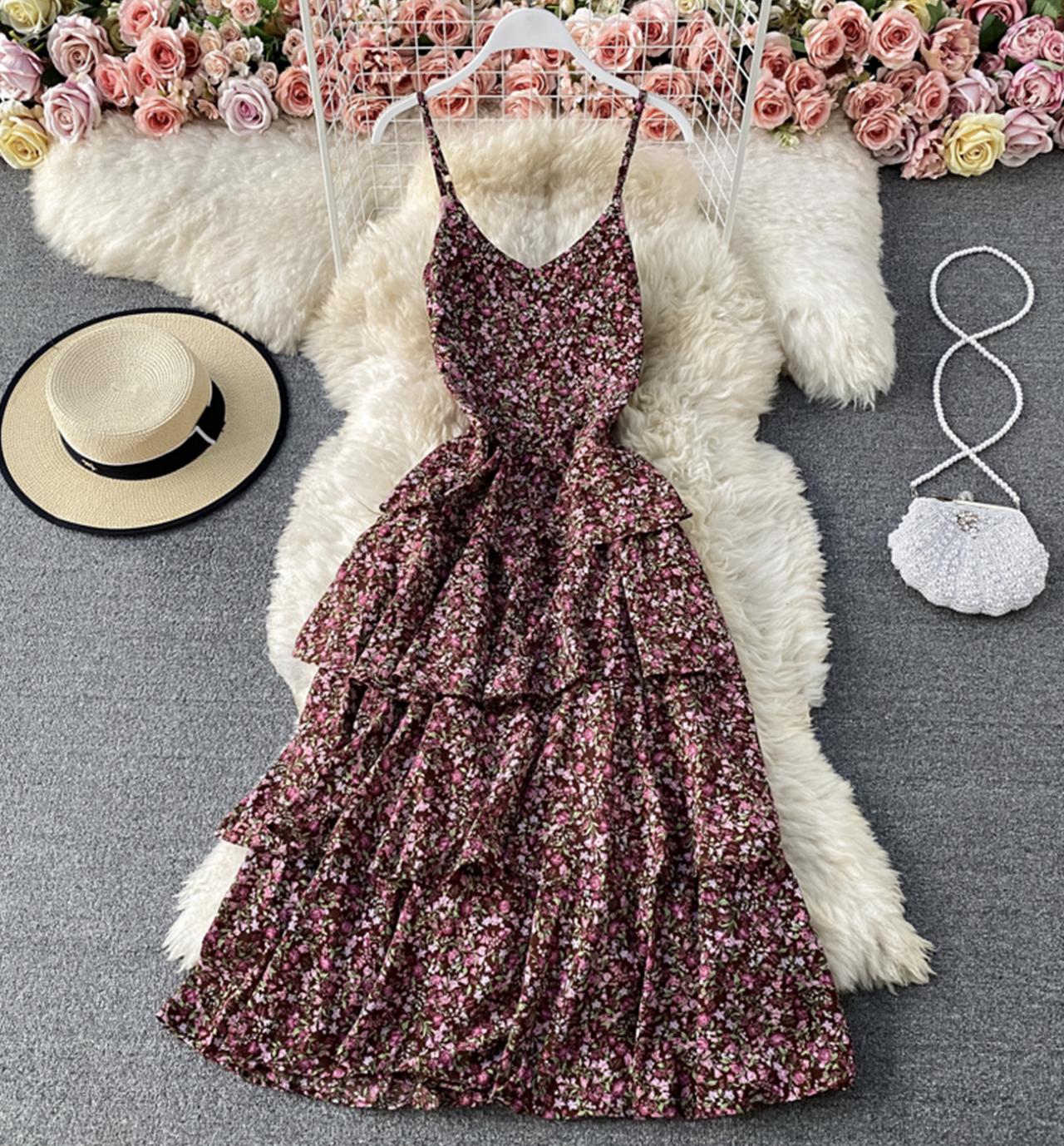 New Fashion Cute A Line Floral Dress AP00074