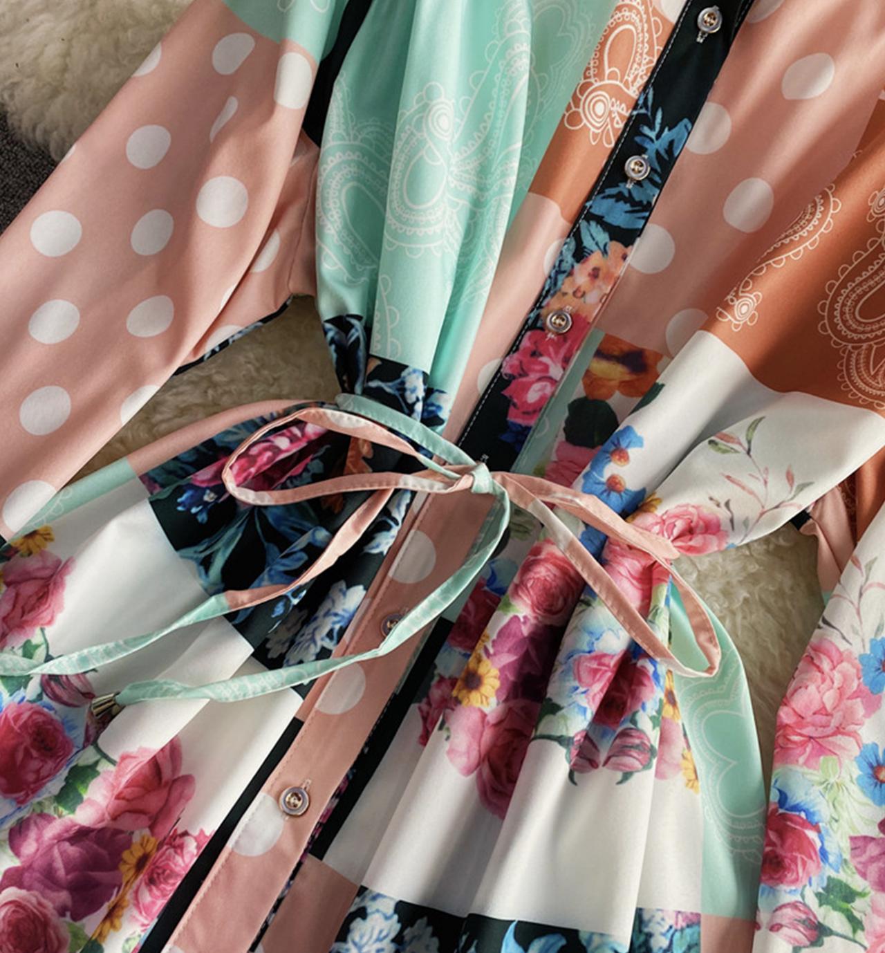 Stylish A Line Dress Long Sleeve Dress AP00066