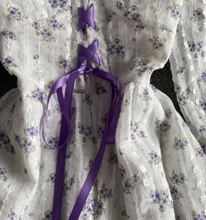 Cute Fashion A Line Lace Short Dress Floral Dress AP00071