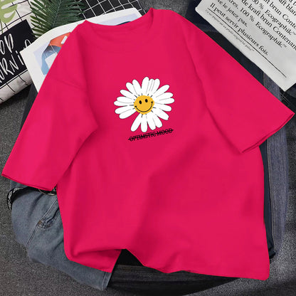 Daisy Smile,cartoon T - Shirt, Loose Fun T - Shirt, Couple T - Shirt AP00023