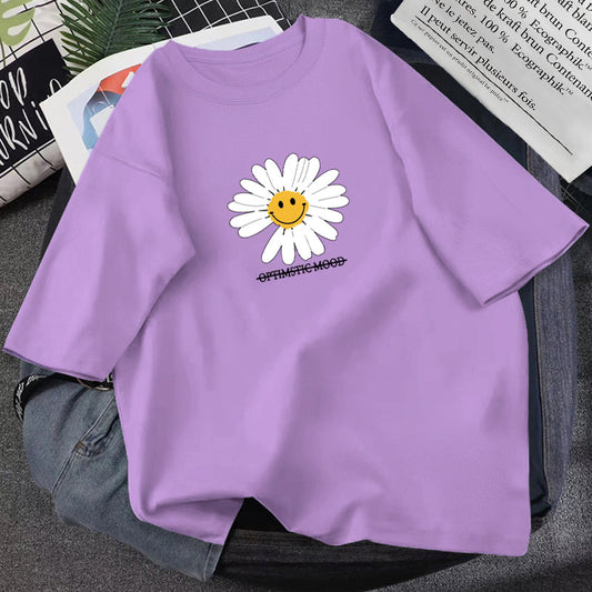 Daisy Smile,cartoon T - Shirt, Loose Fun T - Shirt, Couple T - Shirt AP00023