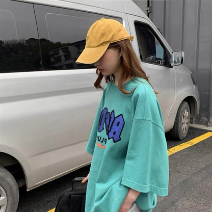 Cute Loose Short Sleeve T-shirt, Student, Simple T-shirt AP000161