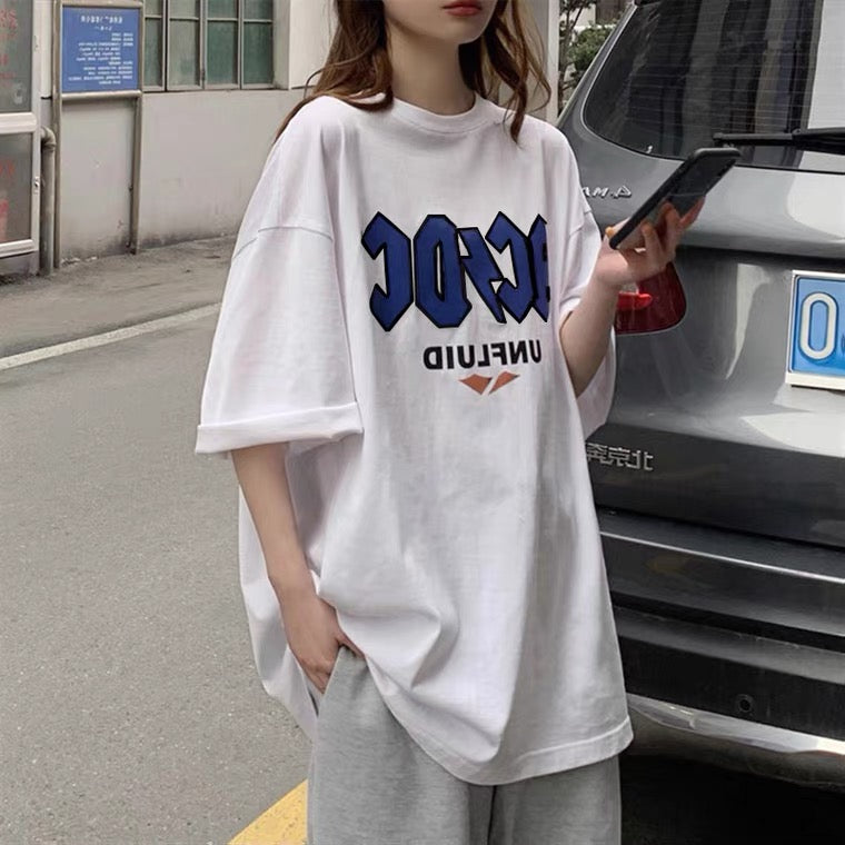 Cute Loose Short Sleeve T-shirt, Student, Simple T-shirt AP000161