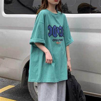 Cute Loose Short Sleeve T-shirt, Student, Simple T-shirt AP000161
