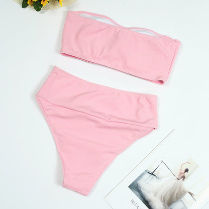 New Fashion Digital Print High Waisted Bikini At Chest AP000147