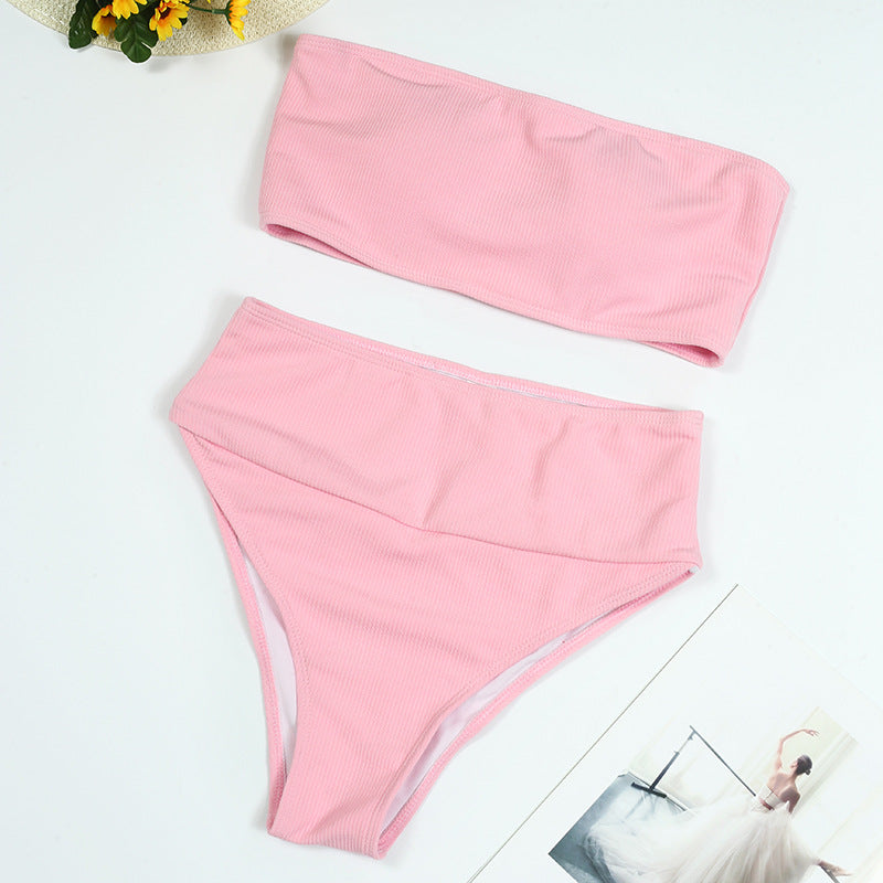 New Fashion Digital Print High Waisted Bikini At Chest AP000147