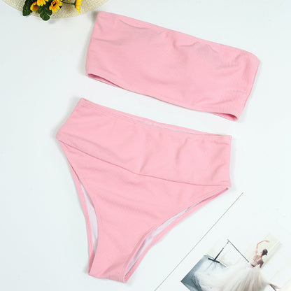 New Fashion Digital Print High Waisted Bikini At Chest AP000147