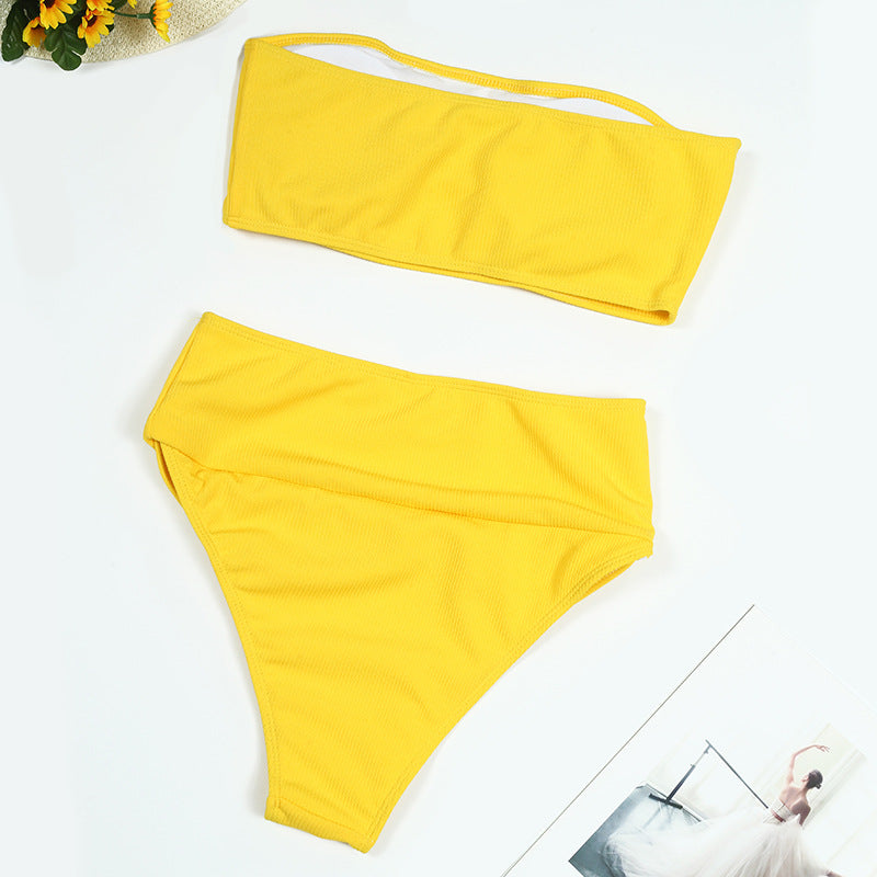 New Fashion Digital Print High Waisted Bikini At Chest AP000147