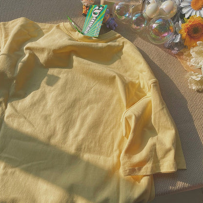 Large Size Short Sleeve T-shirt, Loose, Bf Lazy Style, Printed Top AP00093