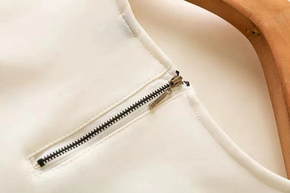 Round Collar Turtleneck T - Shirt, Short Style, Loose Solid Color Crop Top AP000170