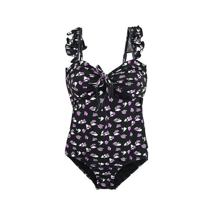 Swimsuit, French, Vintage, Floral One-piece Swimsuit Bikini AP00050