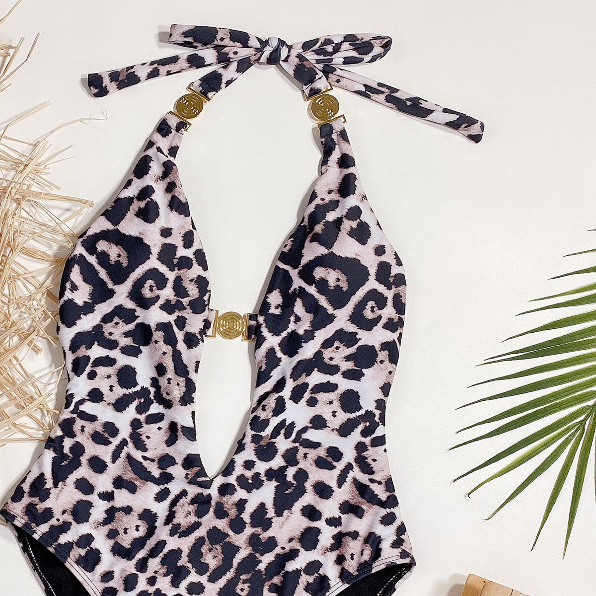 Leopard Print Women's Sexy One-piece Bikini Swimsuit AP00046