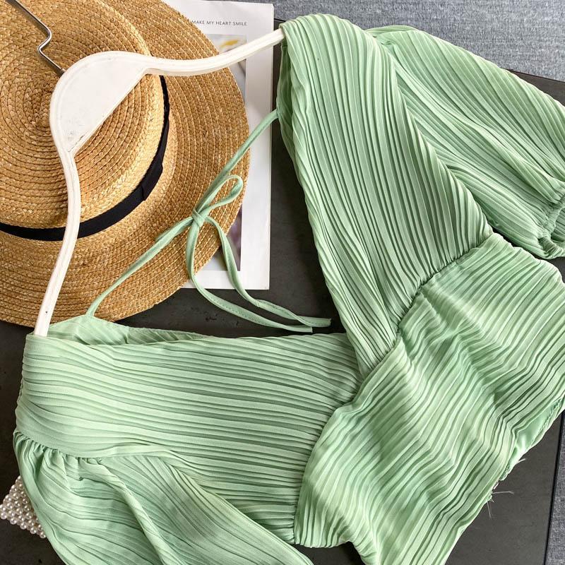 Summer Style Women's Deep V Puff Sleeve Short Top AP00030