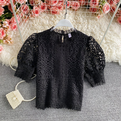 New Fashion Cute Lace Crop Tops T-shirt for Women AP000109