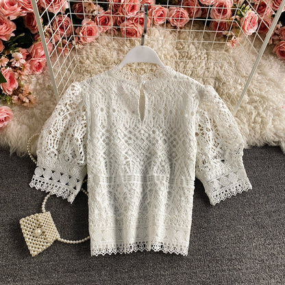 New Fashion Cute Lace Crop Tops T-shirt for Women AP000109