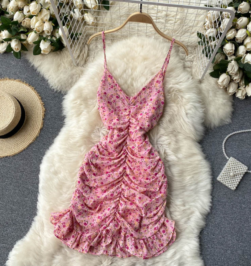 Sweet A Line Straps Floral New Fashion Summer Dress AP00080