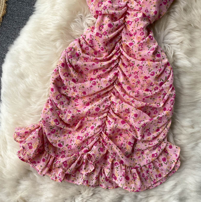 Sweet A Line Straps Floral New Fashion Summer Dress AP00080