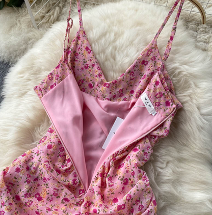 Sweet A Line Straps Floral New Fashion Summer Dress AP00080