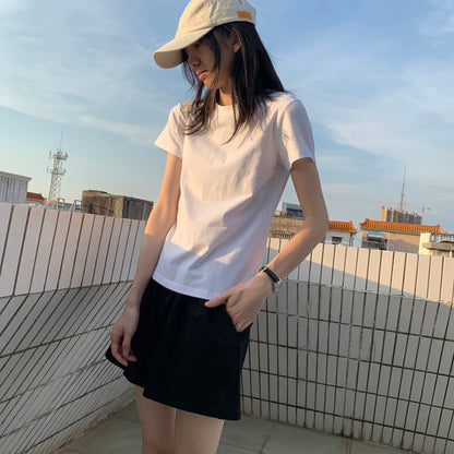 Simple Round New Fashion Neck T-shirt for Women AP000102