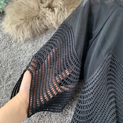 Cute Flared Sleeve Lace Top for Women AP000105