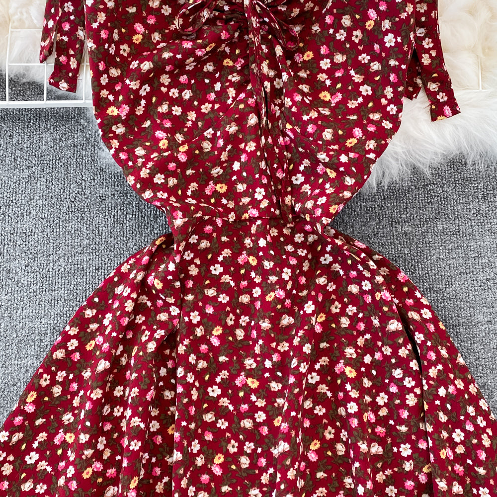 New Fashion Cute A Line Floral Dress A Line Short Dress AP00089