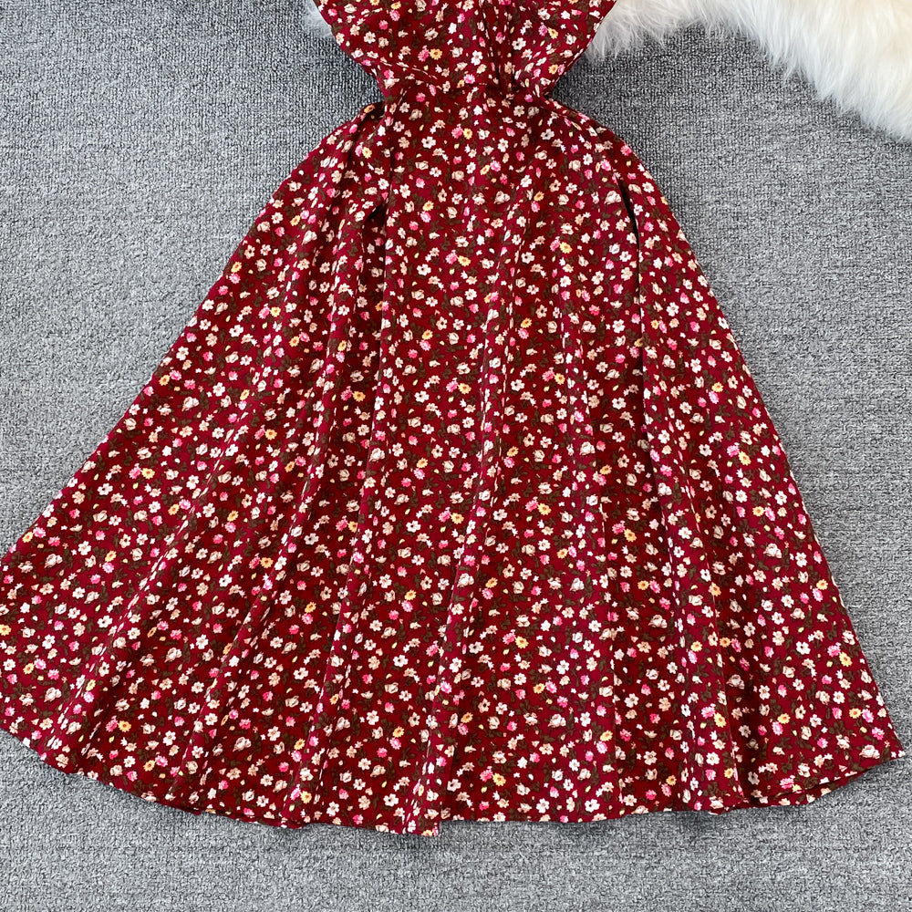 New Fashion Cute A Line Floral Dress A Line Short Dress AP00089