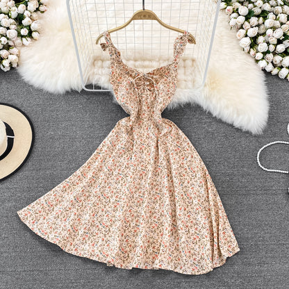 New Fashion Cute A Line Floral Dress A Line Short Dress AP00089