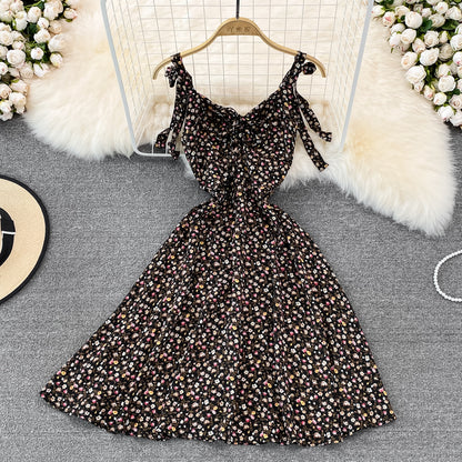 New Fashion Cute A Line Floral Dress A Line Short Dress AP00089