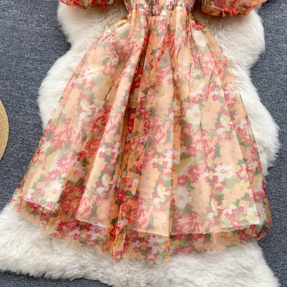 Cute A Line Floral Dress Fashion Girl Dress AP00019