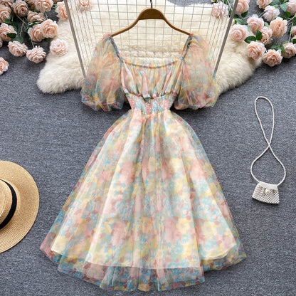 Cute A Line Floral Dress Fashion Girl Dress AP00019