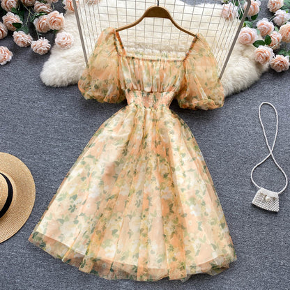 Cute A Line Floral Dress Fashion Girl Dress AP00019
