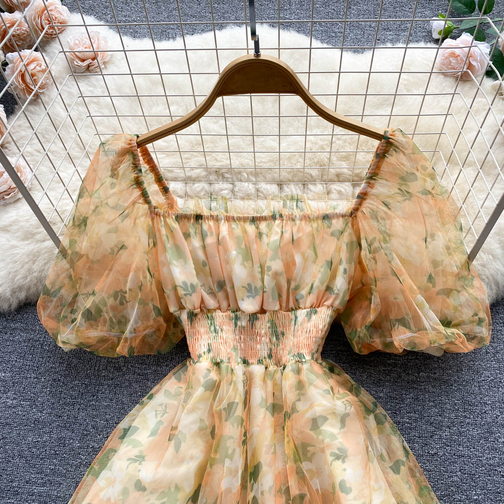 Cute A Line Floral Dress Fashion Girl Dress AP00019