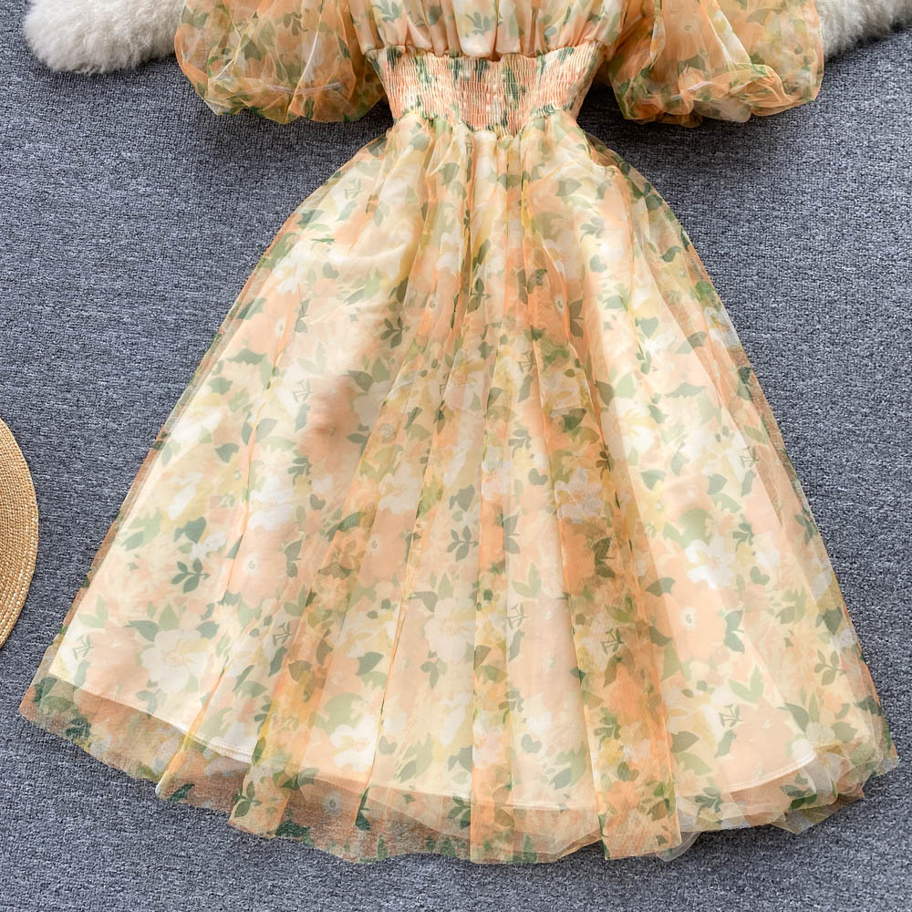 Cute A Line Floral Dress Fashion Girl Dress AP00019