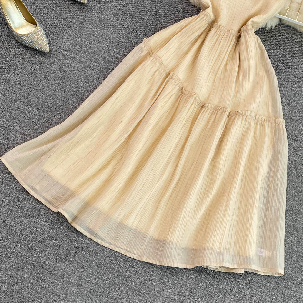 Champagne A-line Short Dress Fashion Dress AP00017