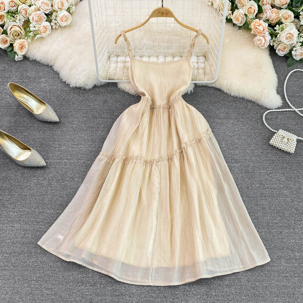 Champagne A-line Short Dress Fashion Dress AP00017